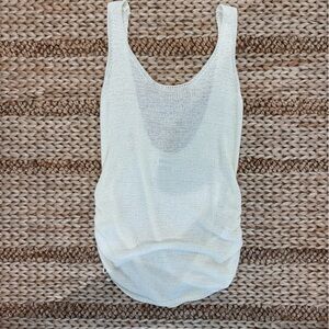 White Knit Coverup Dress